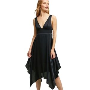 Moulinette Soeurs for Anthropologie Black Handkerchief Dress Size 10